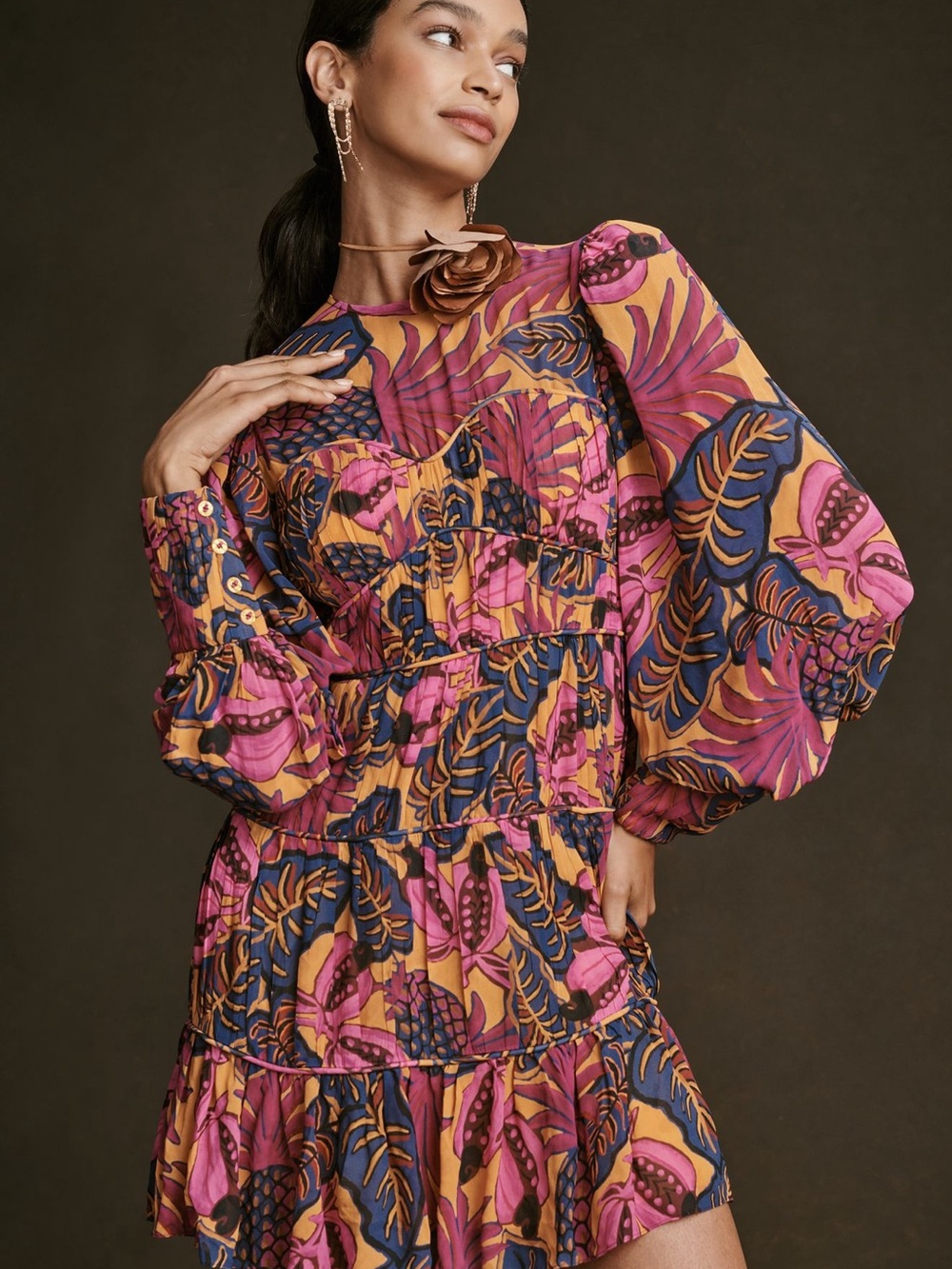 Farm Rio Fruit Dream Long-Sleeve
Mini Dress - Picture 3 of 4